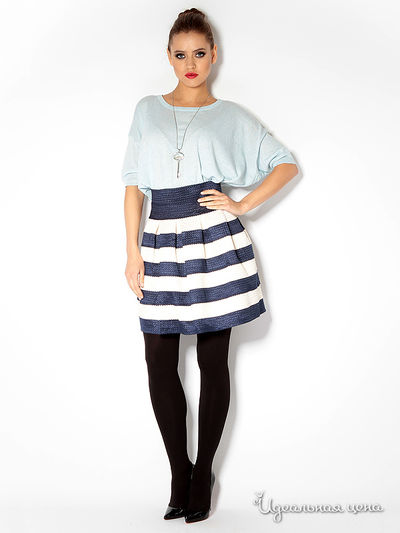 Юбка Tutto Bene, цвет синий, белый