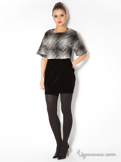 Платье Tutto Bene, цвет черный, серый