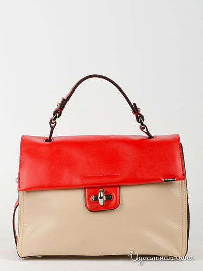 Сумка Leo Ventoni, цвет бежевый, красный