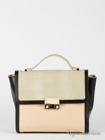 Сумка Leo Ventoni, цвет черный, бежевый