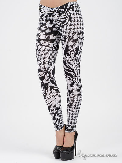 Леггинсы Kontatto, цвет черный, белый