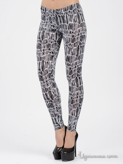 Леггинсы Kontatto, цвет черный, белый