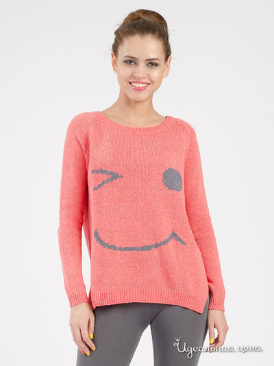 Джемпер Kontatto, цвет коралловый, темно-серый