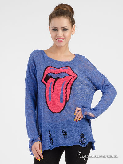 Джемпер Kontatto, цвет синий, чёрный, розовый