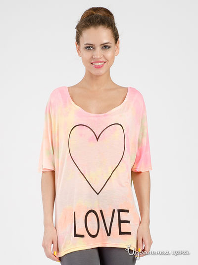 Туника Kontatto, цвет персиковый, розовый, черный