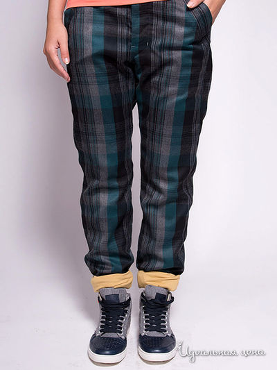 Брюки Formalab, цвет клетка/бирюзовый