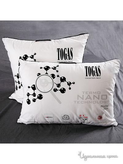 Подушка, 50x70 см Togas, цвет Белый