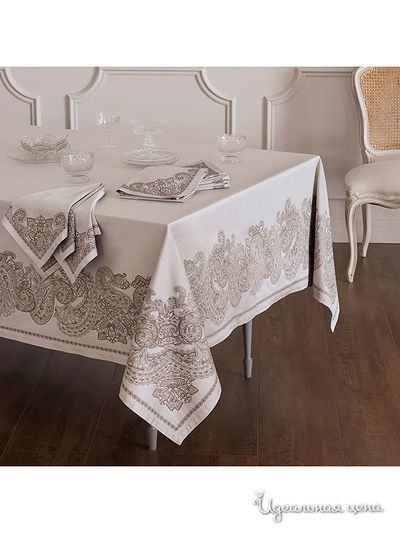 Скатерть, 160x180 см Togas, цвет светло-коричневый