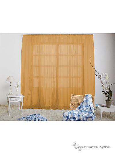 Тюль, 400x275 см Daily by T., цвет золотой