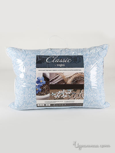 Подушка, 50х70 см Classic by T., цвет голубой