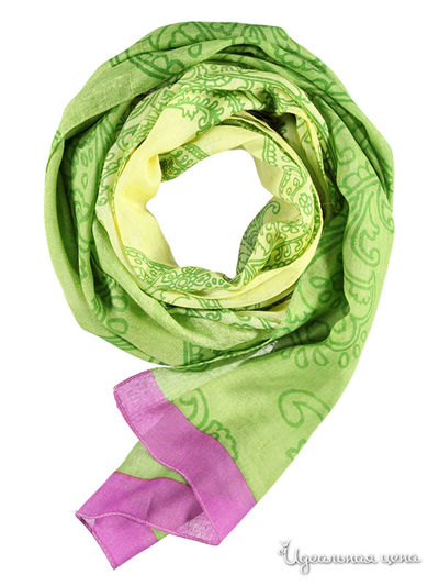 Палантин Passigatti, цвет салатовый/желтый/фиолотовый