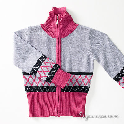 Жакет Gulliver, цвет цвет серый / фуксия