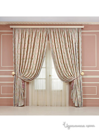 Комплект штор Togas, цвет розовый