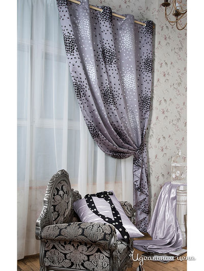 Шторы Togas, цвет чёрный, серый