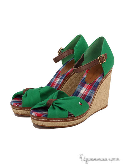 Босоножки Tommy Hilfiger, цвет зеленый Tommy Hilfiger, цвет JELLY BEAN241