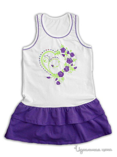 Сарафан Figaro, цвет белый, сиреневый