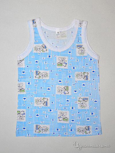 Майка Figaro, цвет голубой