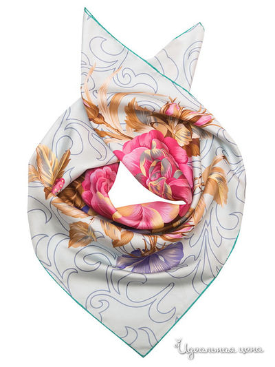 Платок, 90*90 см Moltini, цвет нежно-зеленый