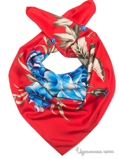 Платок, 90*90 см Moltini, цвет красный