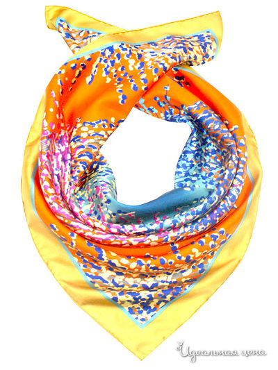 Платок, 90*90 см Moltini, цвет оранжевый