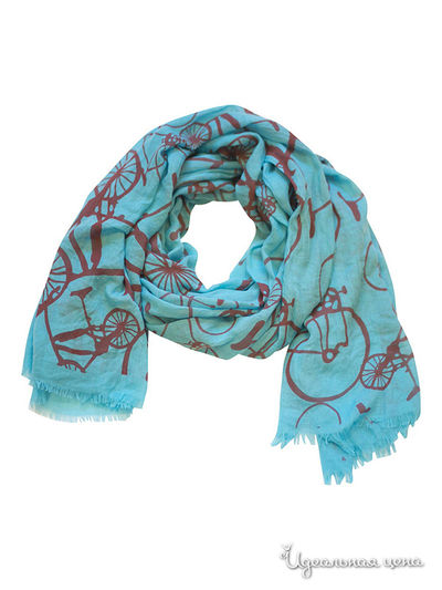 Палантин, 180*110 см Moltini, цвет голубой