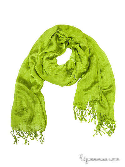 Палантин, 200*90 см Moltini, цвет зеленый