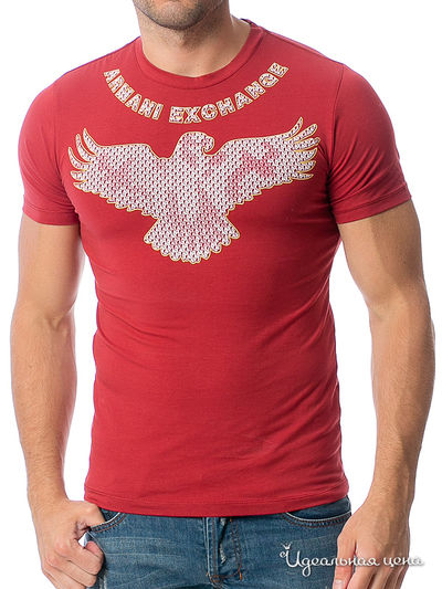 Футболка Armani, цвет бордовый