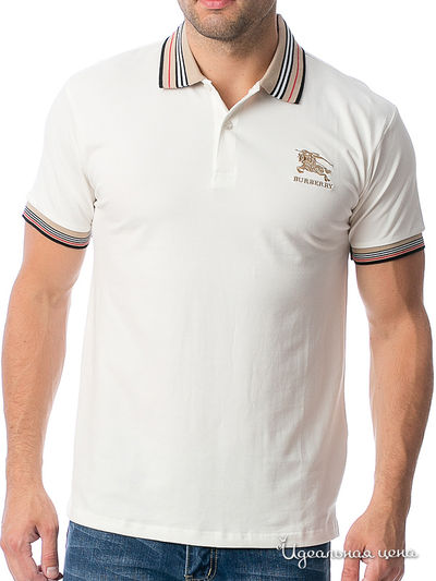 Поло Burberry, цвет белый