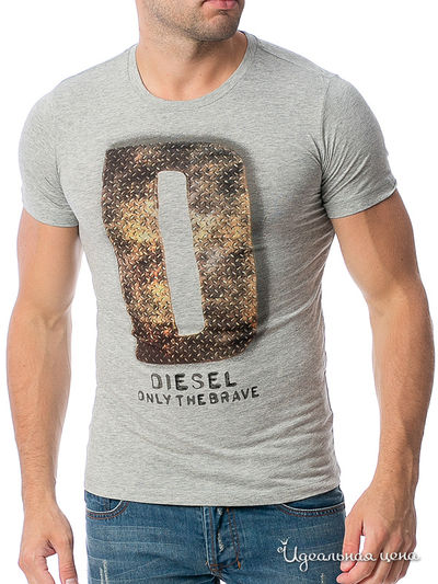 Футболка Diesel, цвет серый