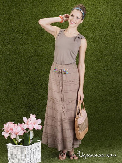 Блуза Valeria Lux, цвет светло-коричневый