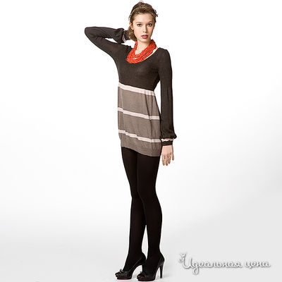 Туника Northland, цвет цвет темно-коричневый / бежевый / белый