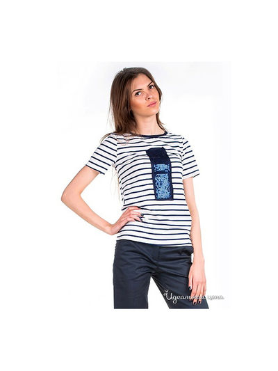 Футболка Satin, цвет Бело-синий