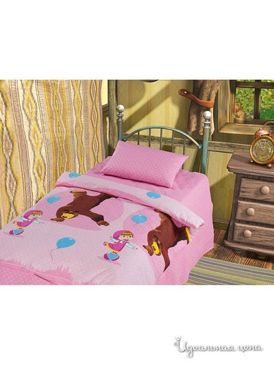 КПБ детский бязь "Маша и Медведь", Цирк Непоседа, цвет Мультиколор