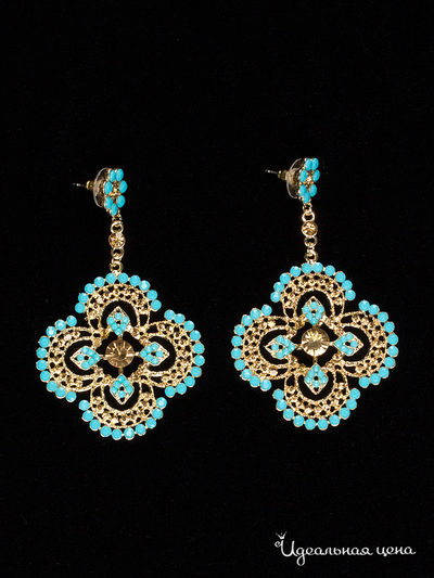 Серьги Be you to full, цвет голубой Be You to Full, цвет голубой