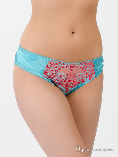 Трусы слипы Sawren, цвет красный,  бирюзовый