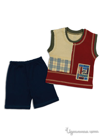 Комплект Апрель для мальчика, "Патруль-рейнджер" клетка вишня, синий Апрель, цвет "Патруль-рейнджер" клетка вишня+синий