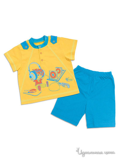 Комплект Апрель для мальчика, "Проделки домового" желтый, бирюза Апрель, цвет "Проделки домового" желтый+бирюза