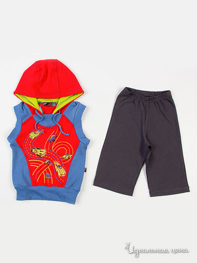 Комплект Апрель для мальчика, "Гонки" красный, серый Апрель, цвет "Гонки" красный+серый