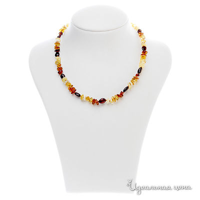 Бусы Эсмеральда, цвет желтый, коричневый, черный, белый