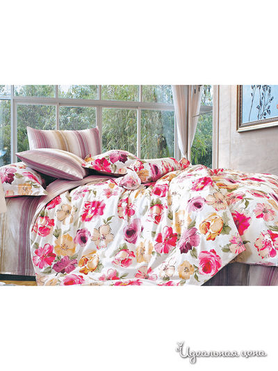 Комплект постельного белья, Евро Valtery, цвет мультиколор