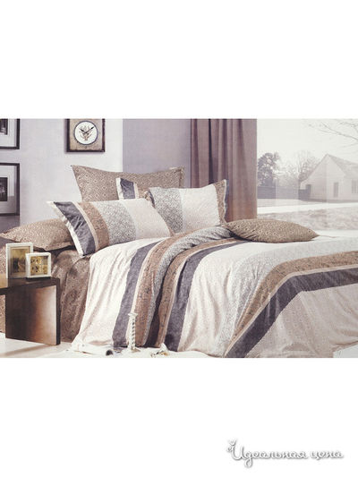 Комплект постельного белья, евро Valtery, цвет Мультиколор