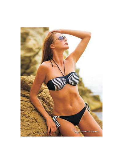 Купальник раздельный Madora, цвет черный, белый