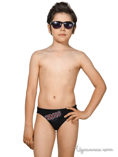 Плавки Nirey, цвет чёрный + принт 'быстрота мустанга'