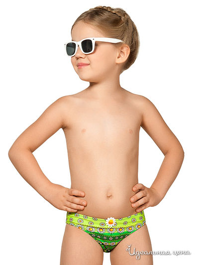 Плавки Arina, цвет зелёный + принт 'принцесса-лягушка'