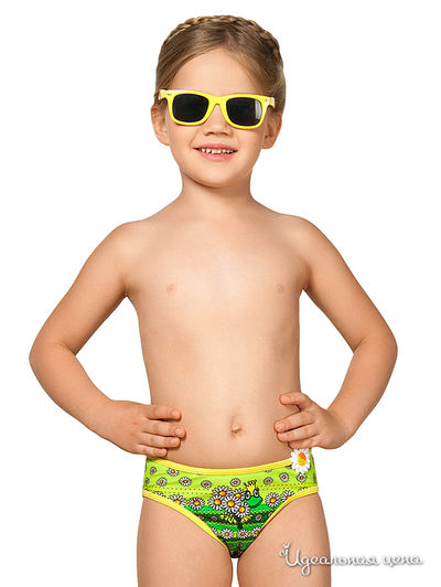 Плавки Arina, цвет зелёный + принт 'принцесса-лягушка'