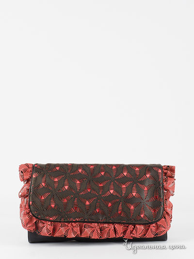 Клатч Maria Tomassini, цвет черный/красный шелк