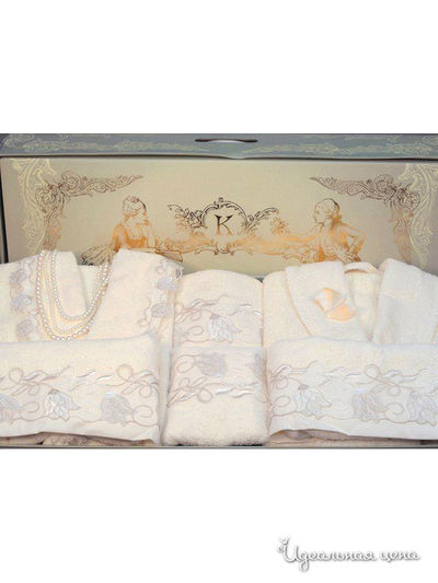 Банный комплект Kazanov.A., цвет молочный