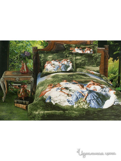 Комплект постельного белья евро Kazanov.A., цвет зеленый, олива