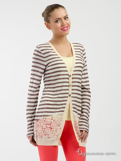 Кардиган Northland, цвет молочный, коричневый