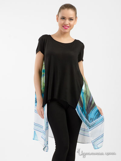Туника Vicolo, цвет черный, белый, голубой